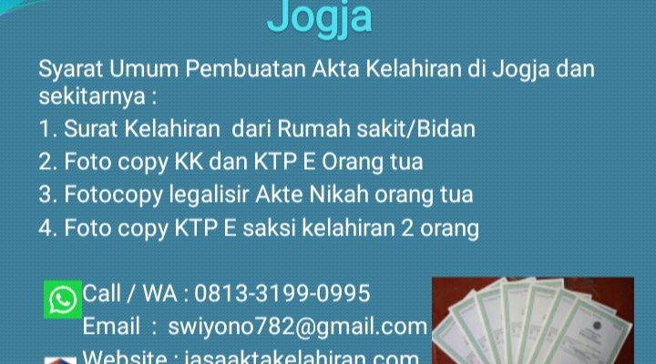 Jasa Akta Kelahiran